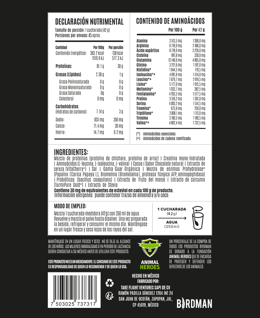 Falcon Performance Proteína orgánica Chocolate 1.9 Kg