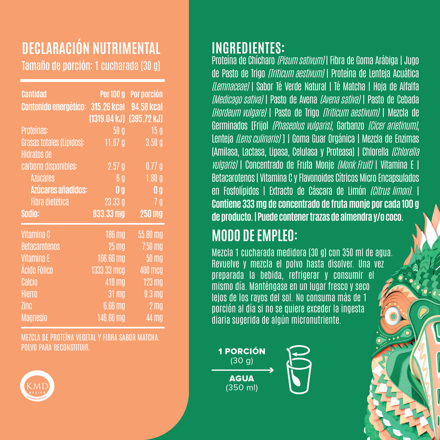 Parrot Greens & Protein Matcha 900gr