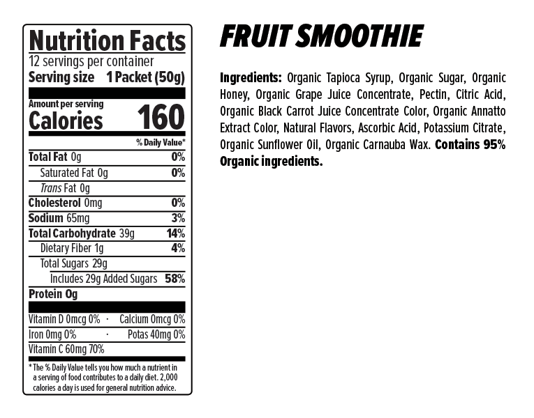 Honey Stinger Chews Fruit Smoothie