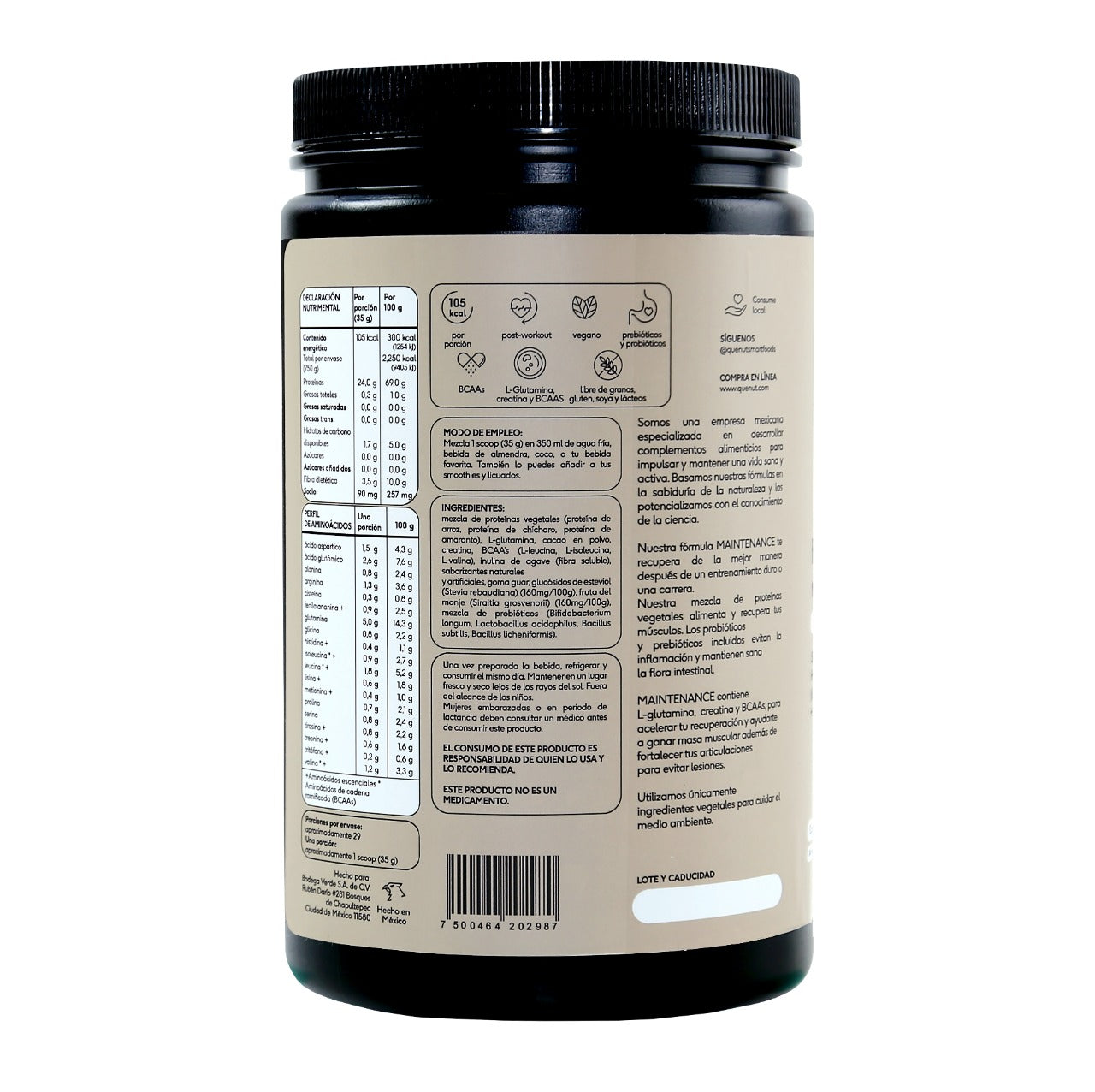 Quenut Recovery Post-Workout Chocolate 1kg