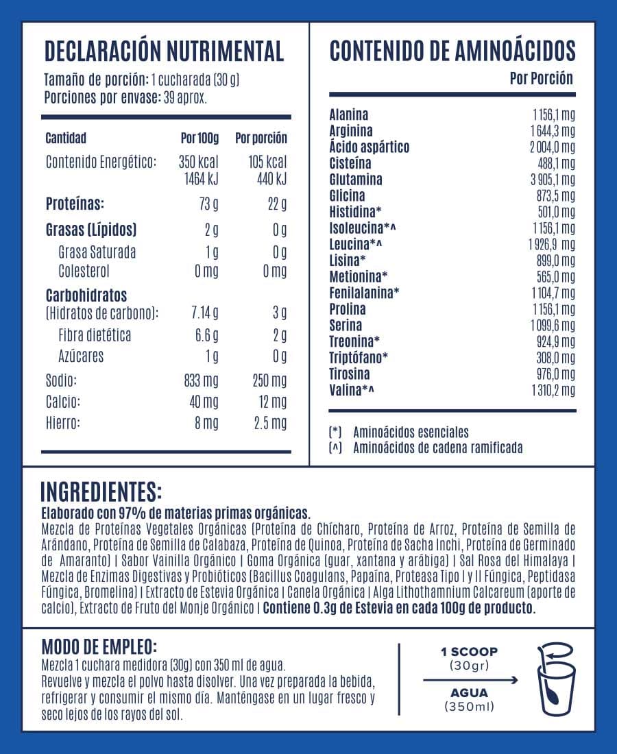 Falcon Proteína orgánica Vainilla 1.17 Kg