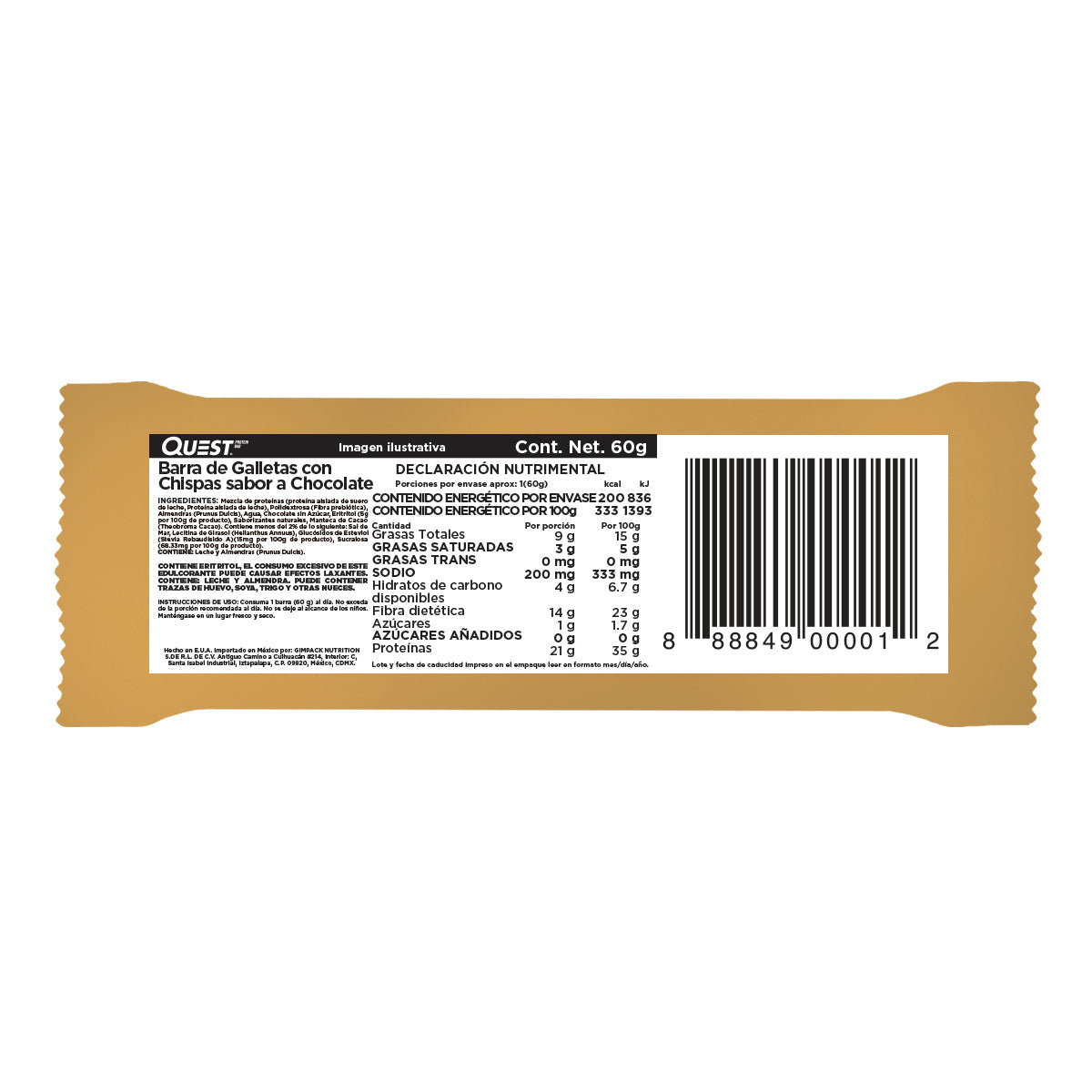 Quest Bar Chocolate Chip