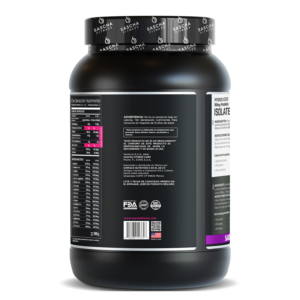 Sascha Hydrolized Whey Protein Chocolate 907gr