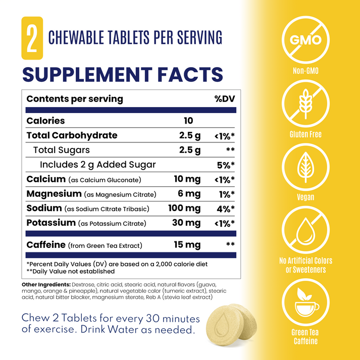 Saltstick Fast Chews Tropical Caffeine