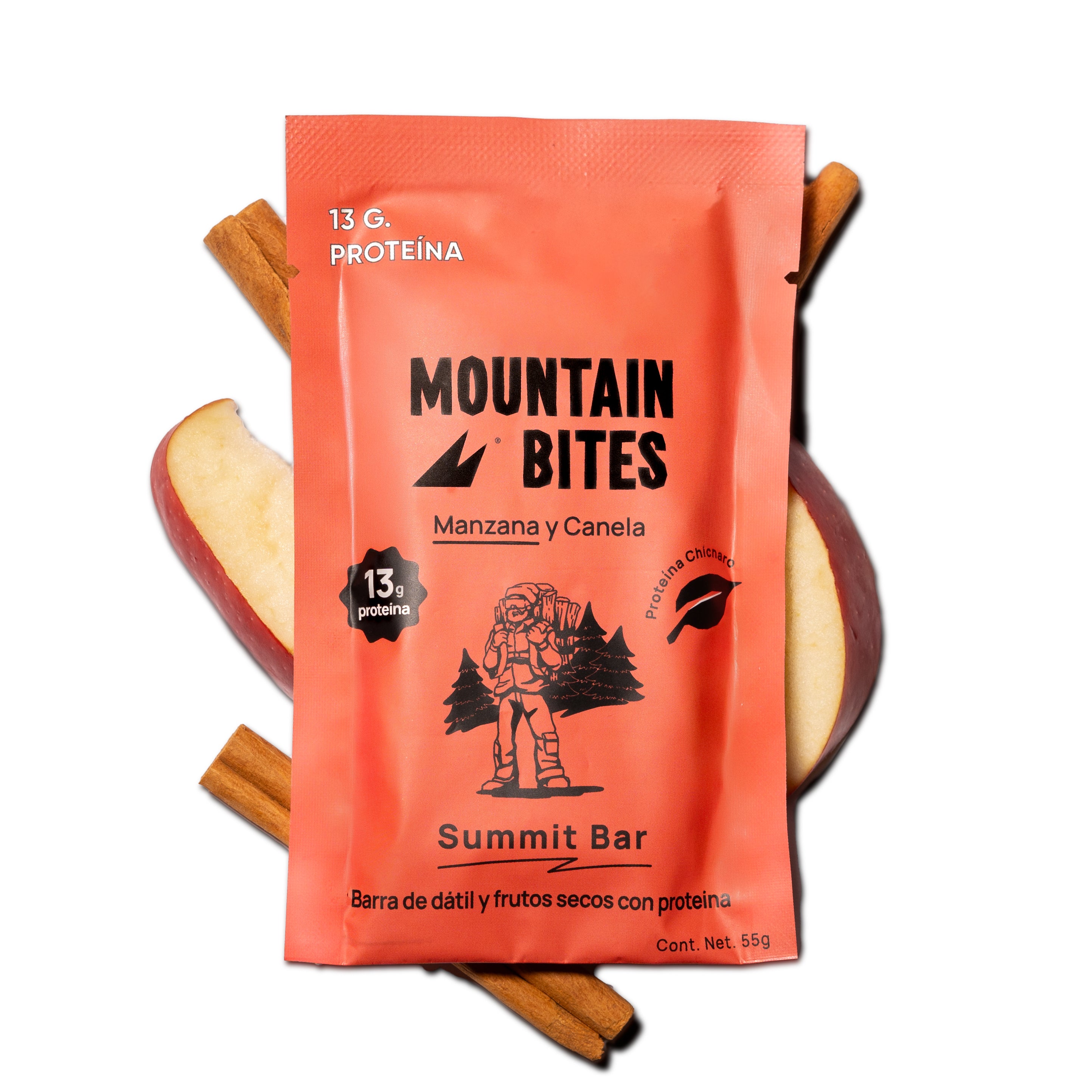 Mountain Bites Summit Bar Manzana Canela 55g