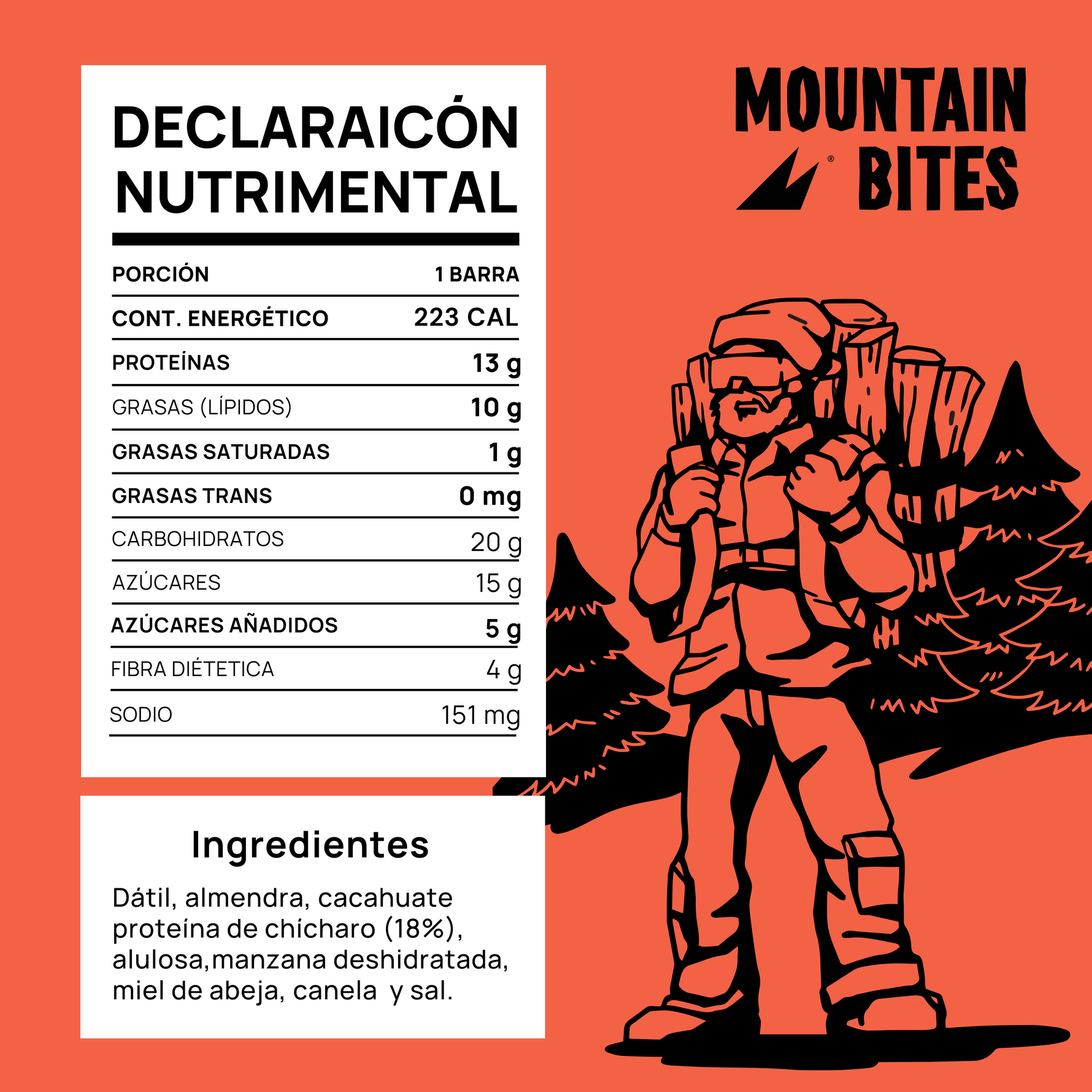 Mountain Bites Summit Bar Manzana Canela 55g
