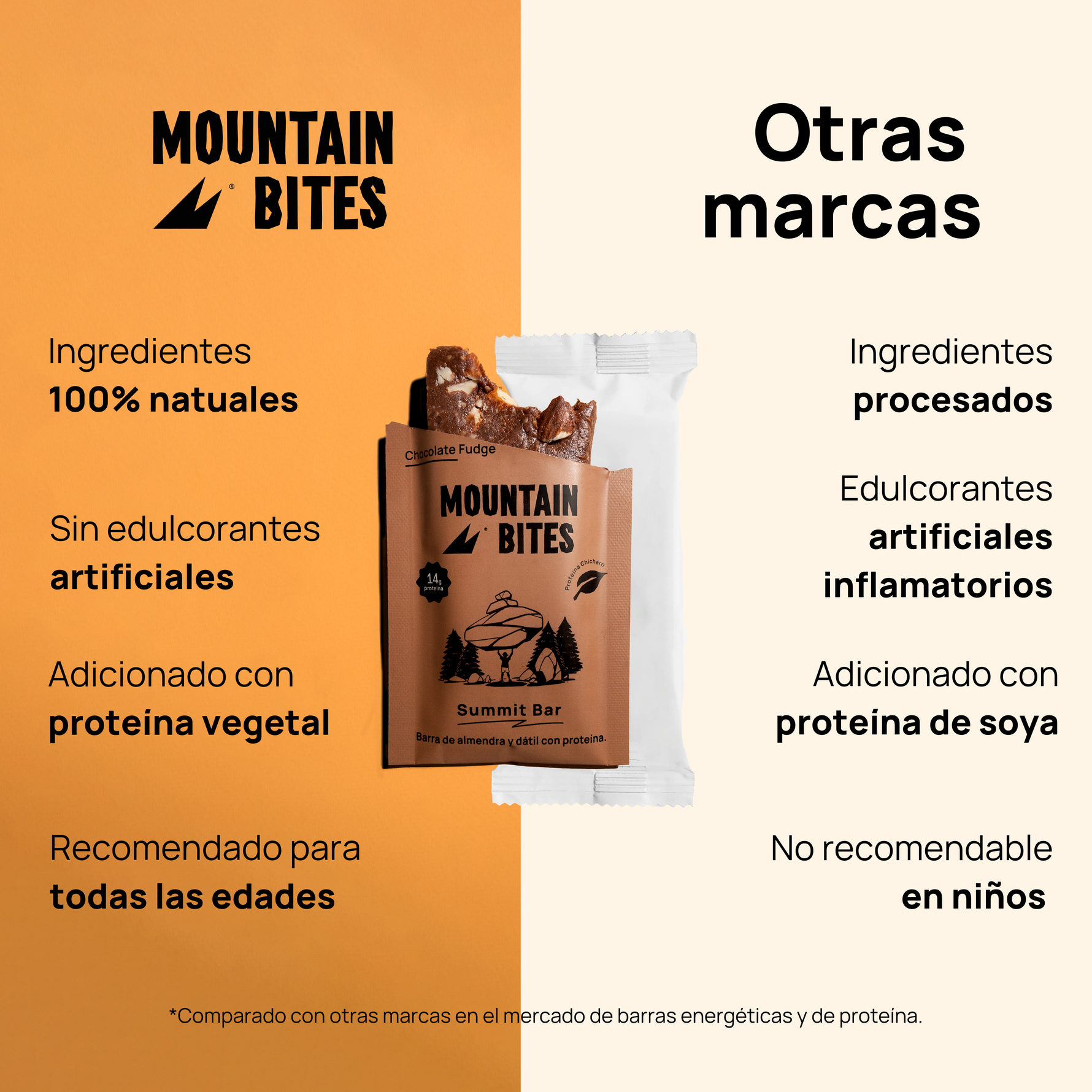 Mountain Bites Summit Bar Chocolate Fudge 55g