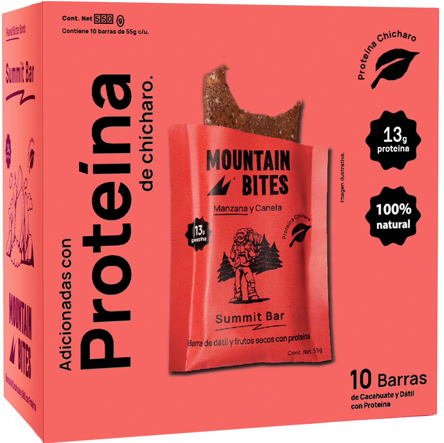 Mountain Bites Summit Bar Manzana Canela 55g
