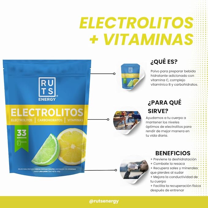 Ruts electrolitos Lima-Limón 535gr