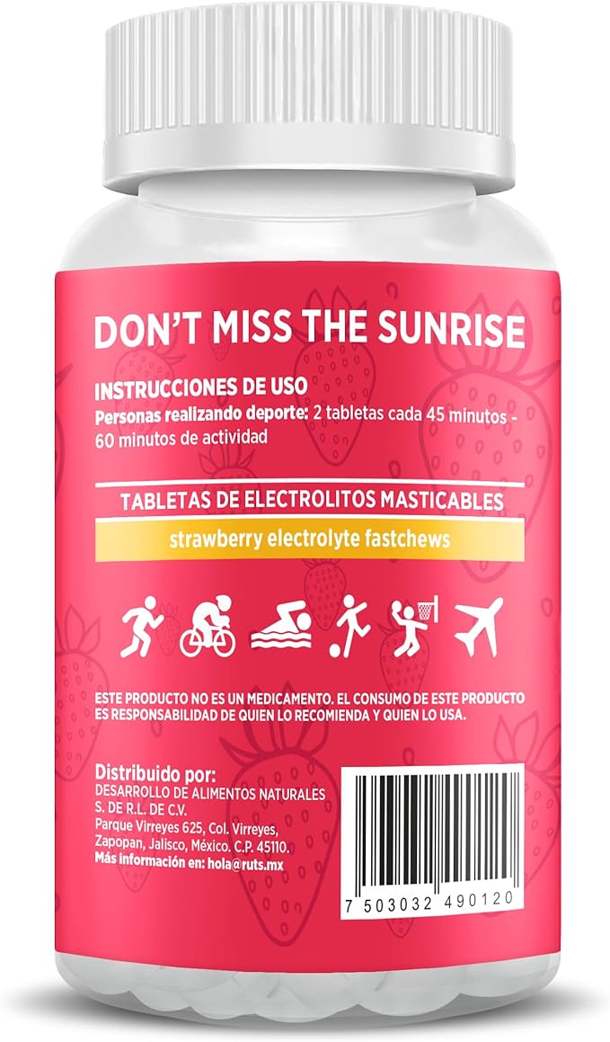Ruts electrolitos masticables Fresa Bote