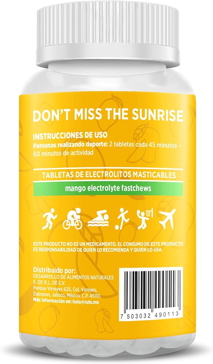 Ruts electrolitos masticables Mango Bote