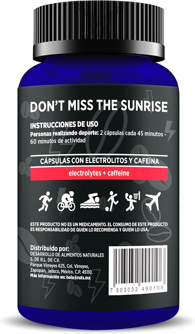 Ruts Cápsulas de Electrolitos y Cafeína 60mg