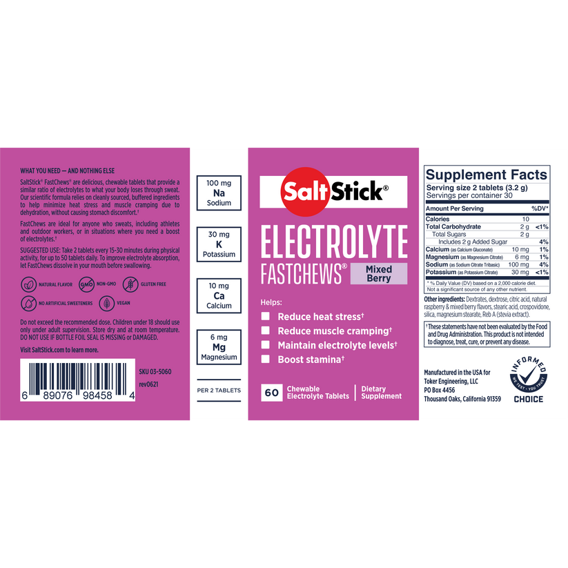Saltstick Fast Chews Mixed Berry