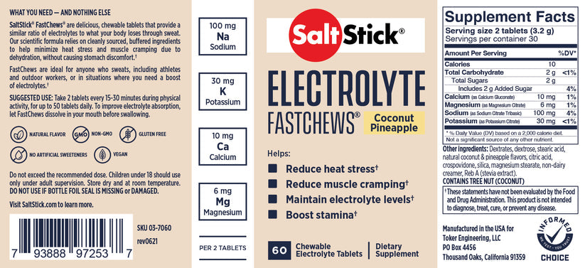 Saltstick Fast Chews Mix C/12 pzs