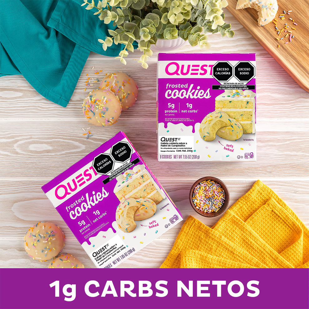 Quest Frosted Cookies Birthday Cake
