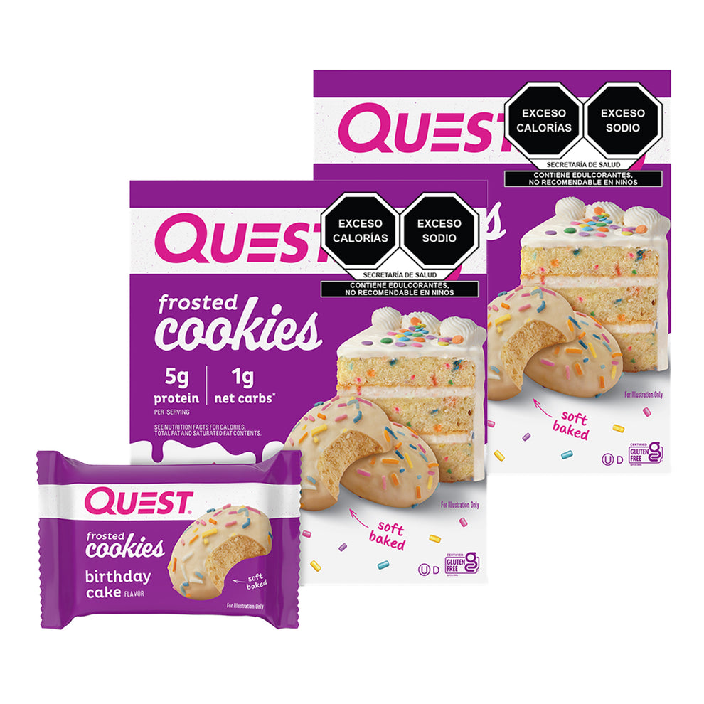 Quest Frosted Cookies Birthday Cake