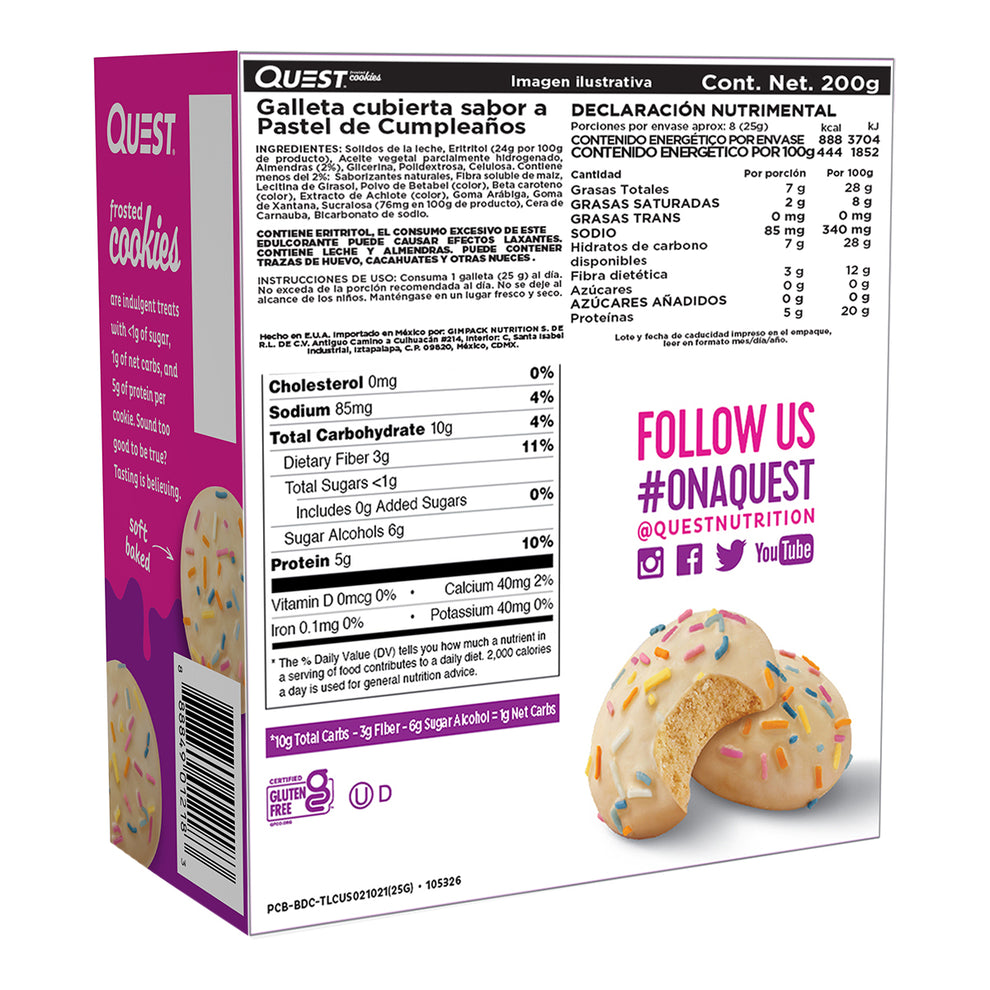 Quest Frosted Cookies Birthday Cake