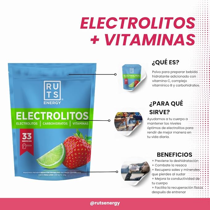 Ruts Electrolitos fresa - limón 535gr