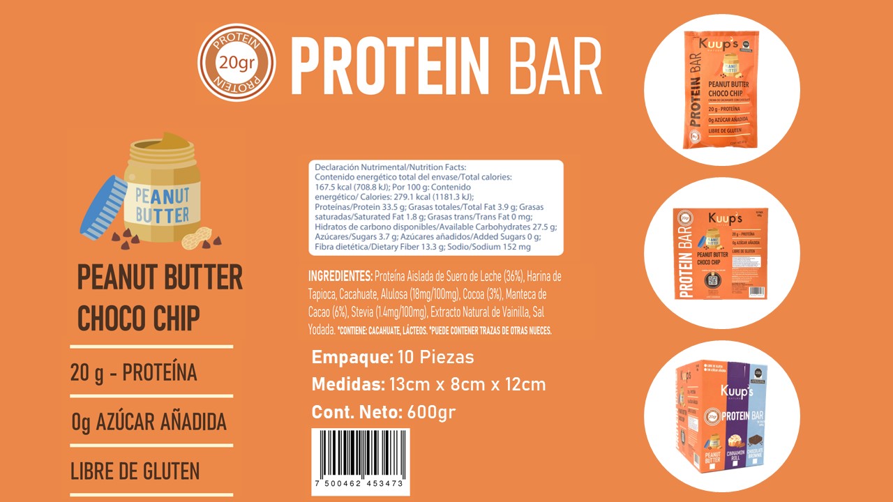 Kuup´s Protein bar Peanut Butter Chocochip