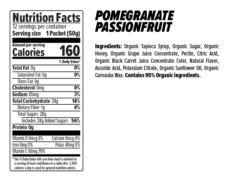 Honey Stinger Chews Pomegranate Passionfruit