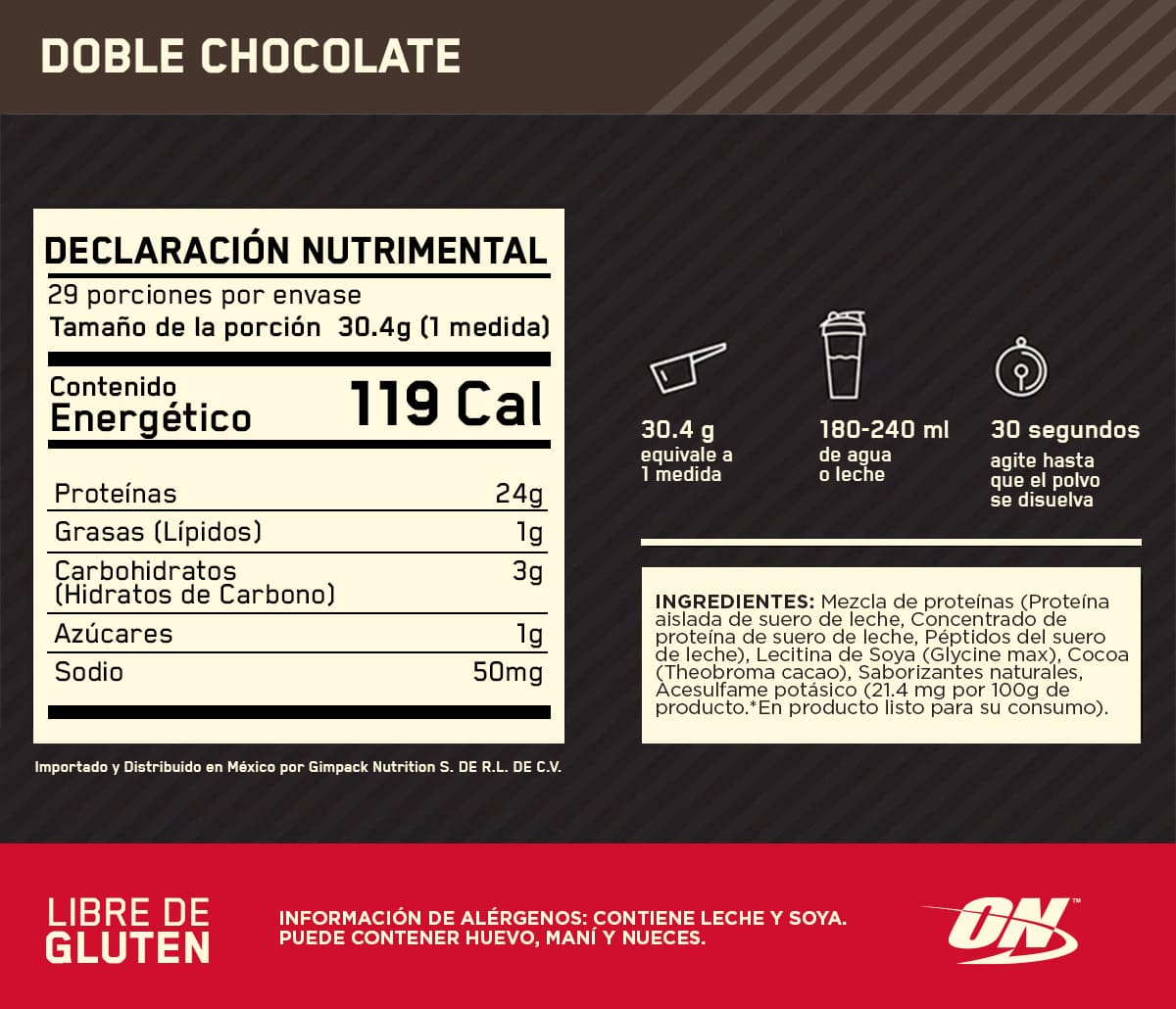 ON Gold Standard 100% Whey Chocolate 2LB