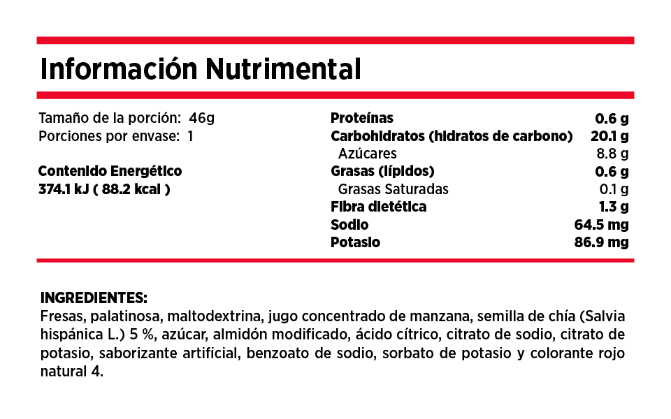 Ruts Chia Energy Gel Fresa