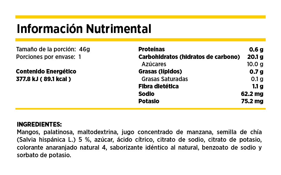 Ruts Chia Energy Gel Mango